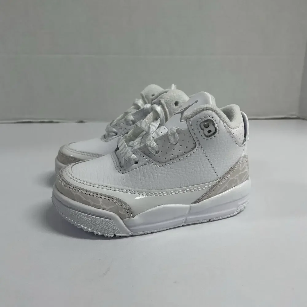 Air Jordan 3 Retro TD 'Pure Money' 2025 DM0968 111 Size 6 C Toddler White Shoes
